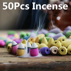 Natural Incense Cones (50 Pieces)