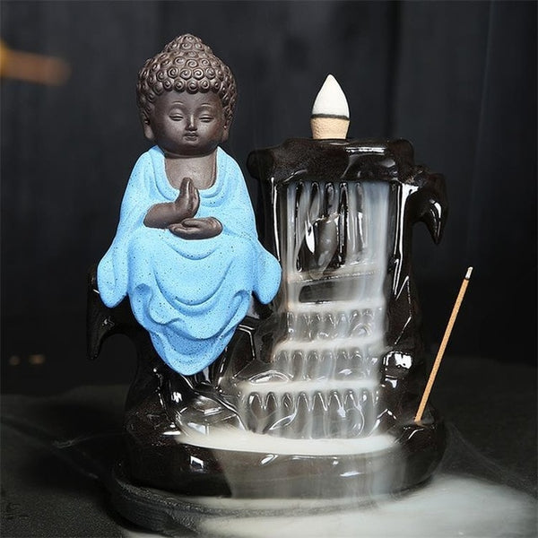 Ceramic Backflow Incense Burner Small Buddha